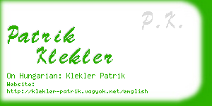 patrik klekler business card